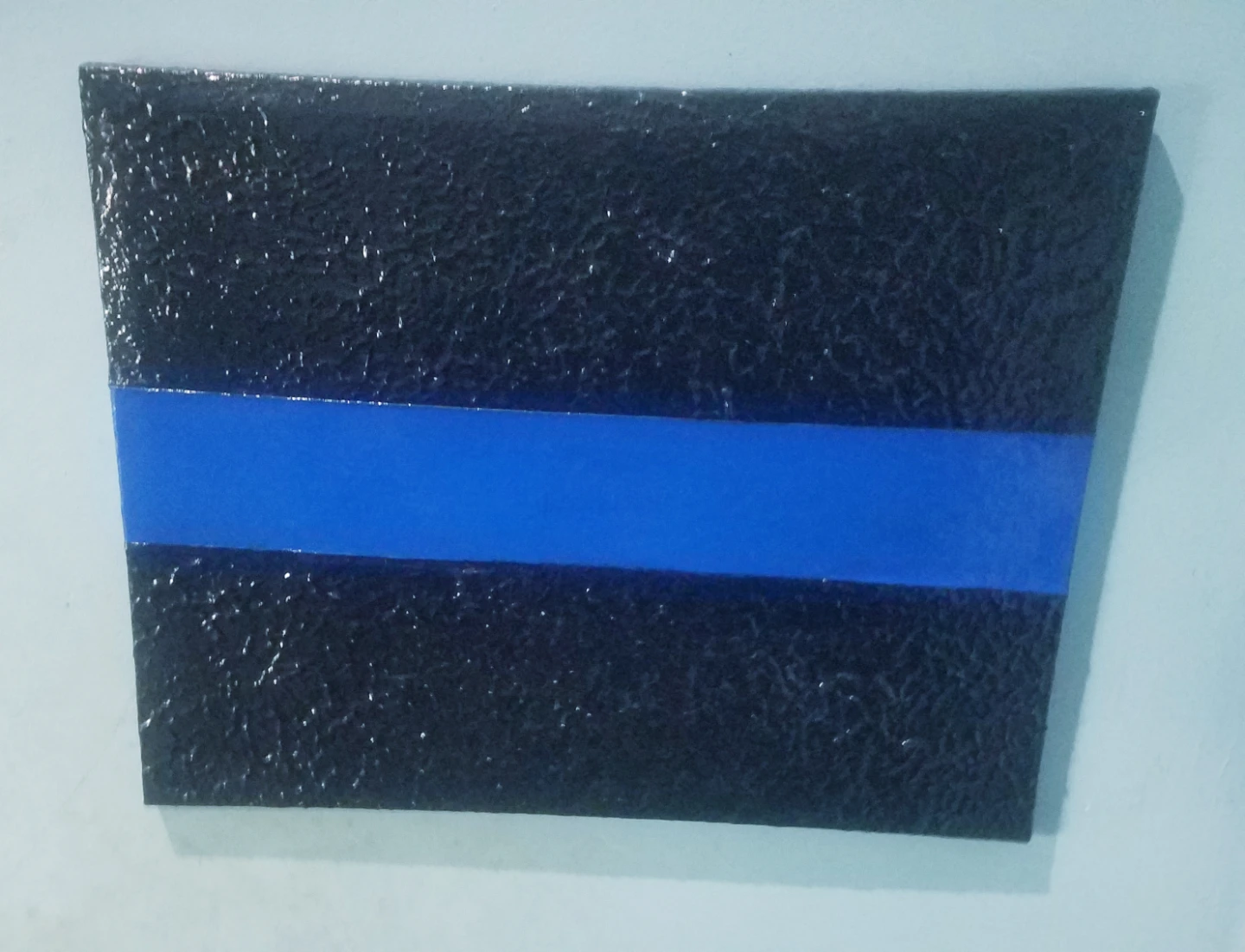 Thin Blue Line Textured Painting Police Law Enforcement NYPD