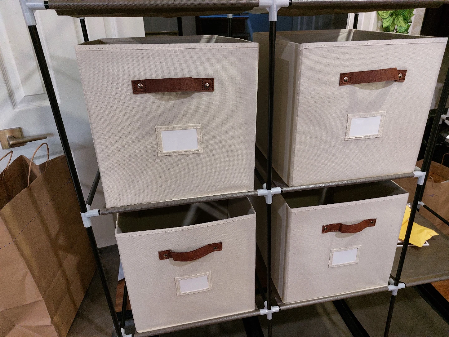 Fabric storage boxes - Set of 4