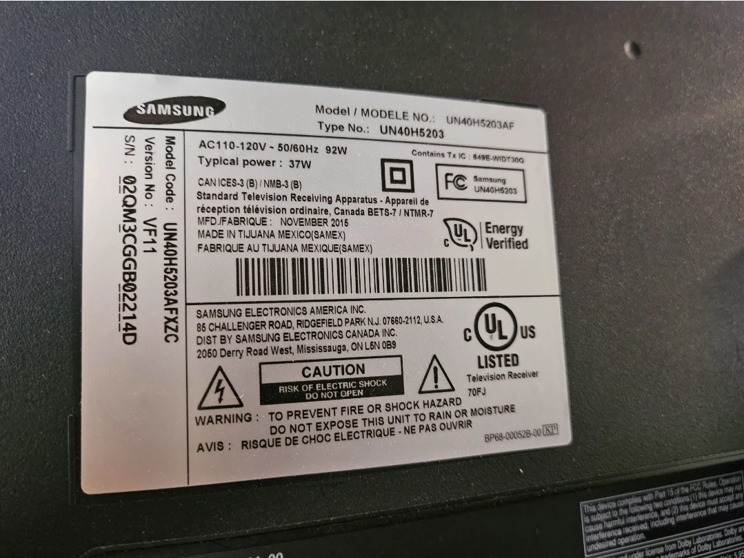 Samsung UN40H5203AF 40" HD TV