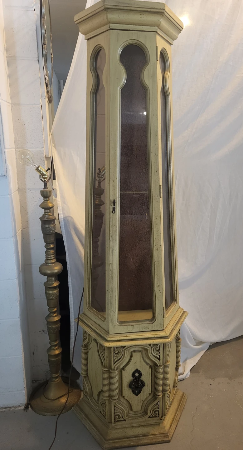 Vintage Display Cabinet with Glass Doors
