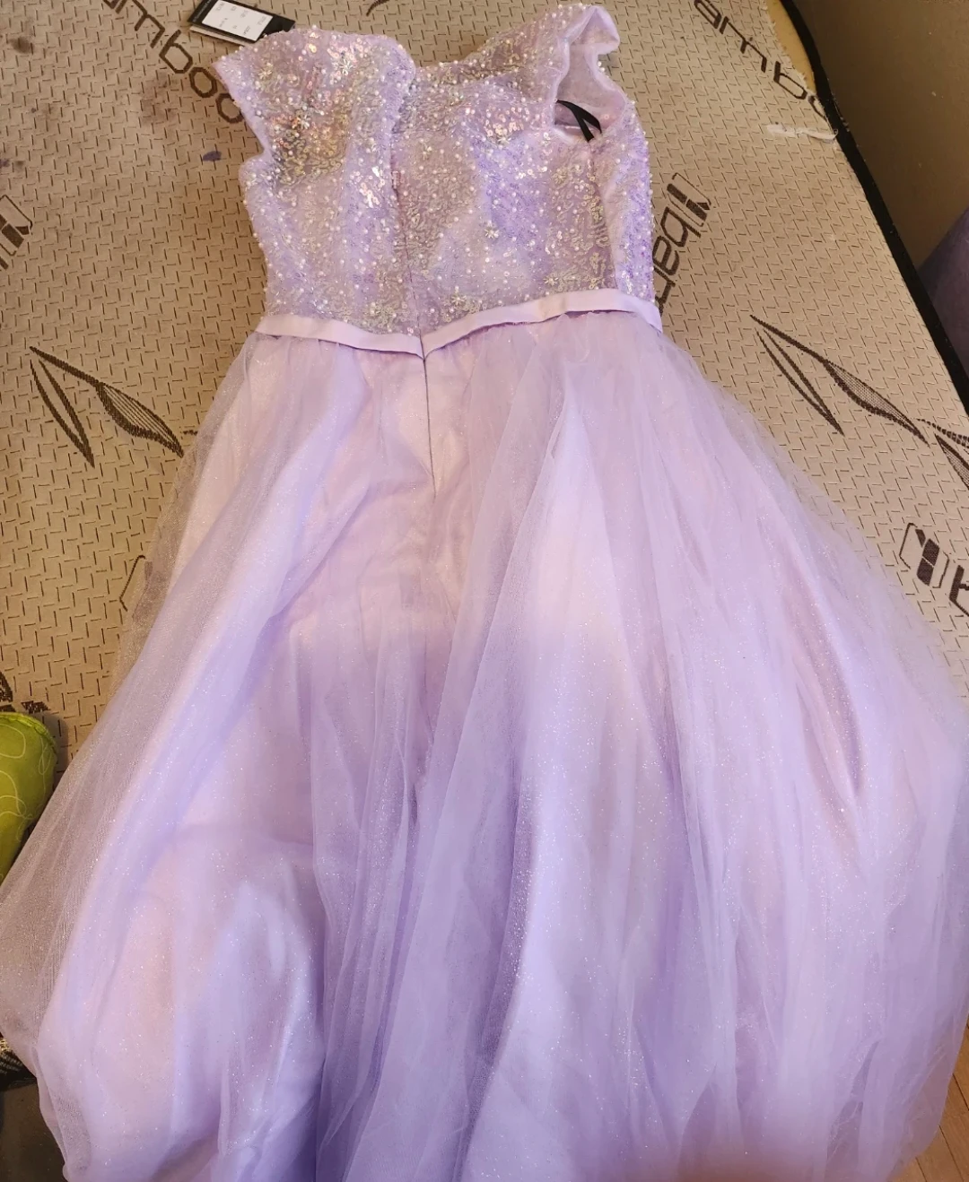 Lavender Sequin Beaded Formal Gown - photo 4