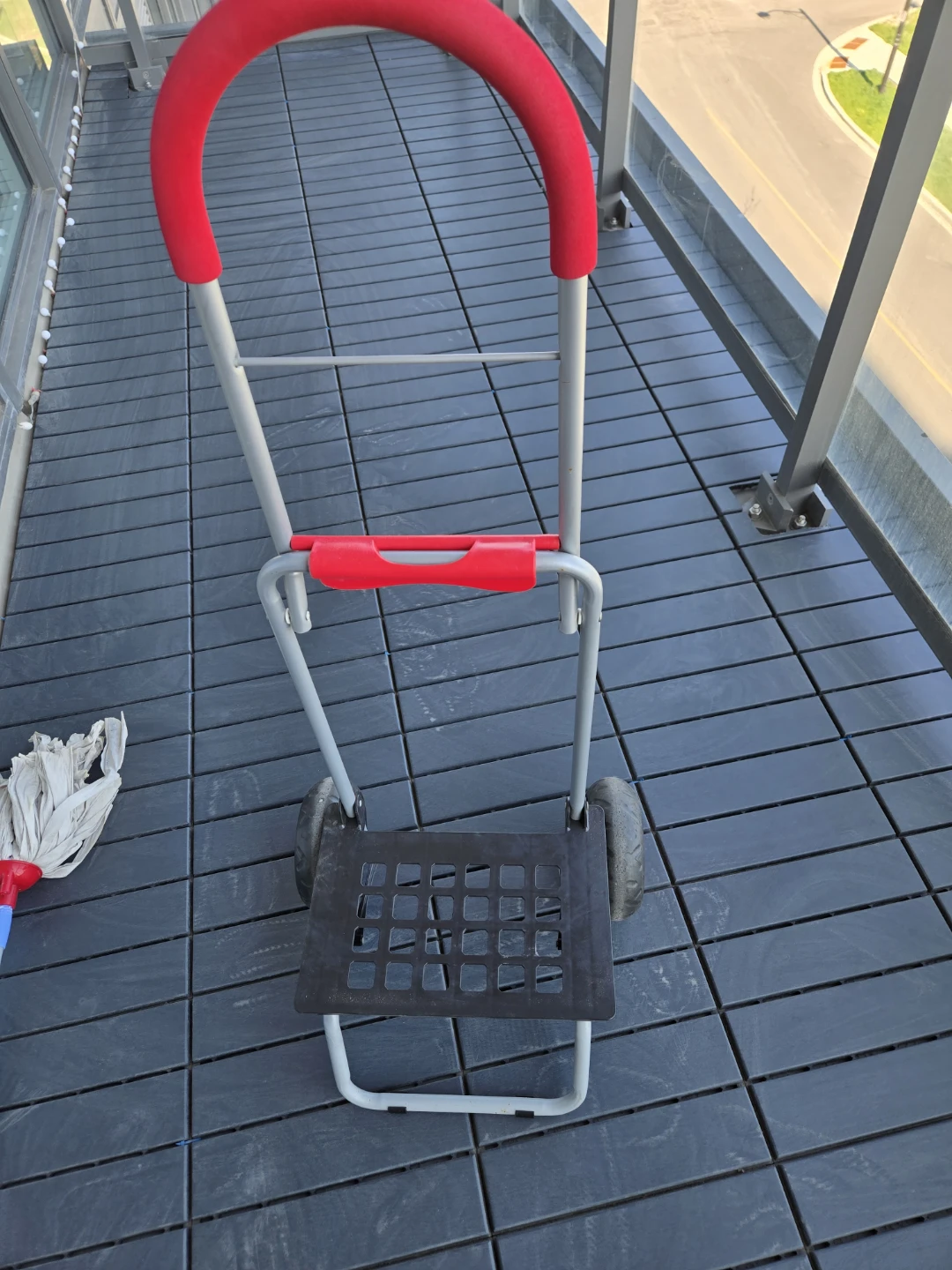 Red and Grey Folding Utility Cart