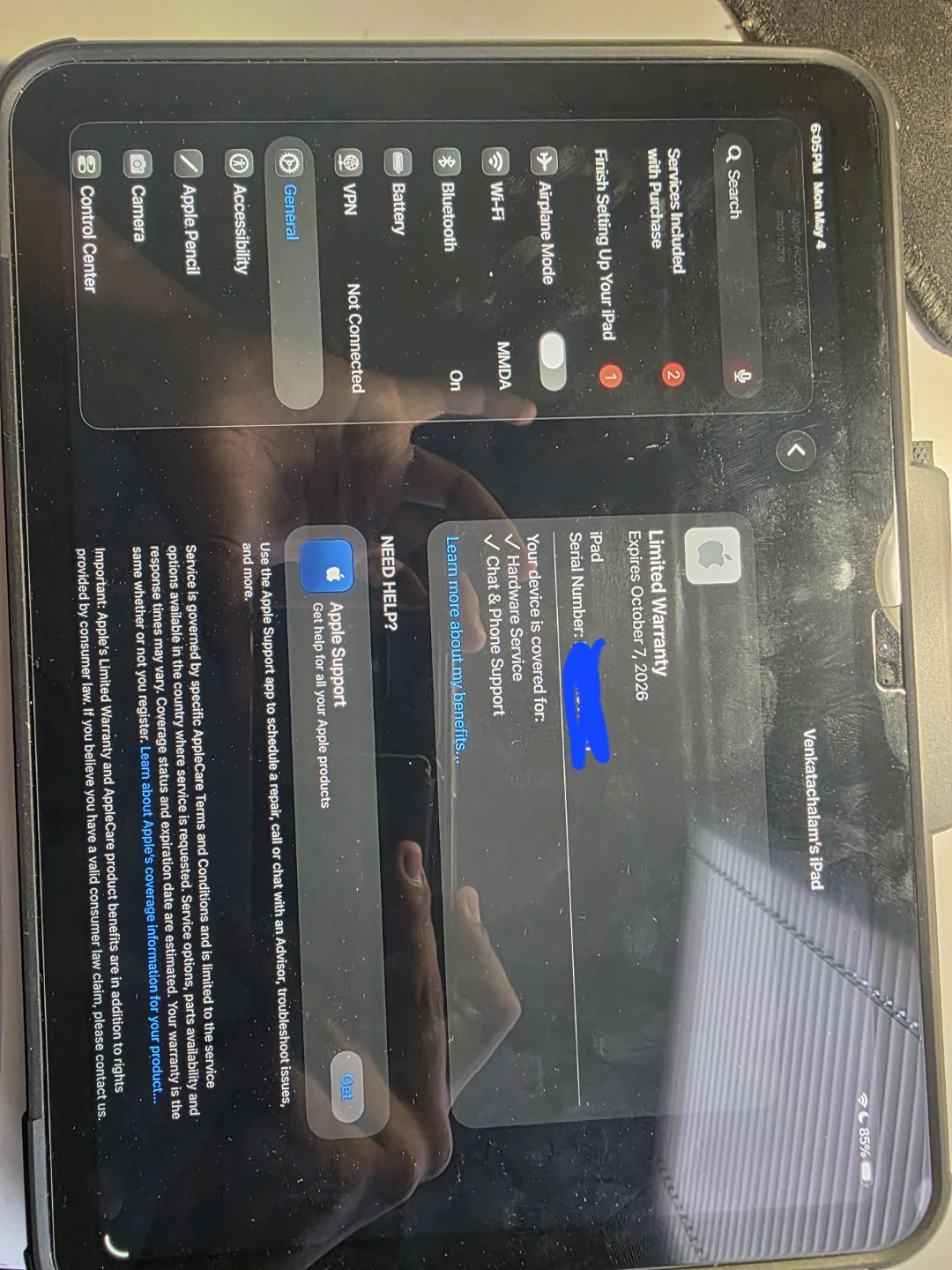 iPad A16 Blue, Like New, With Case + Screen  Protector - photo 4