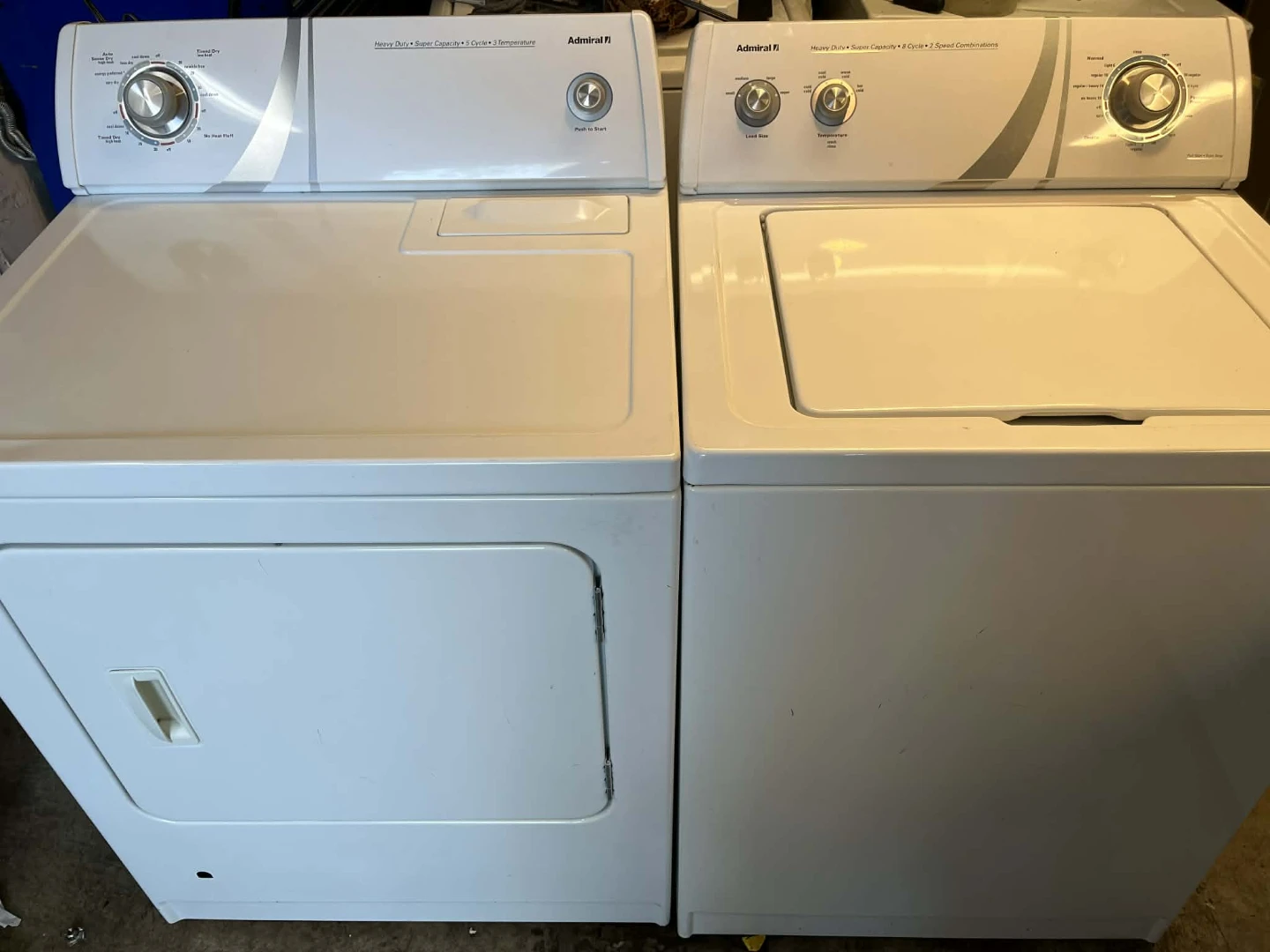 Admiral Washer and Gas Dryer Set