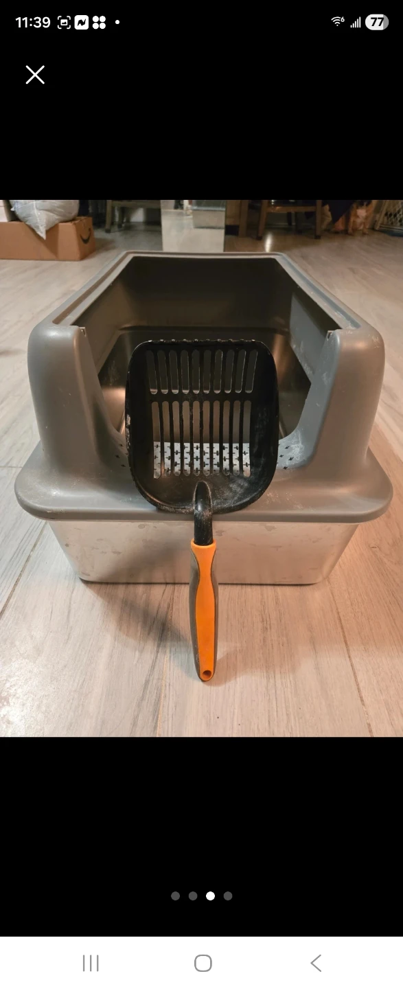 Gray Cat Litter Box with Scoop - photo 3