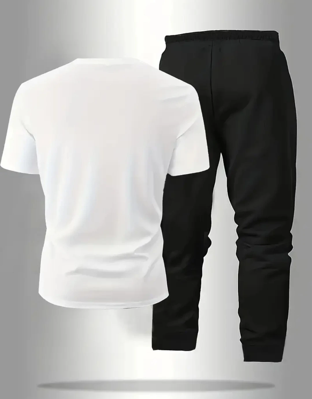 Paris T-Shirt and Pants Set - White/Black, Size L - photo 2
