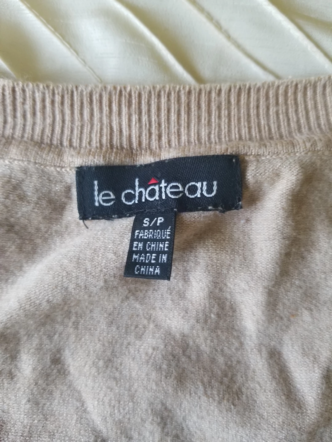 Le Château Women's V-Neck Sweater - Beige - Size S/P - photo 2