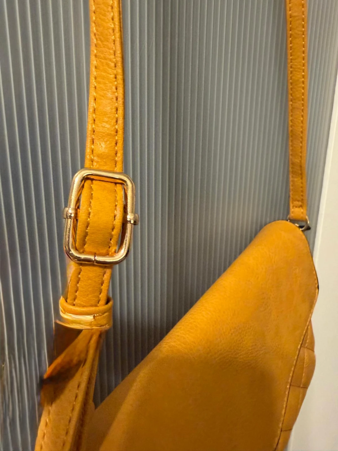 Yellow mustsrd Quilted clutch Crossbody Bag - photo 4