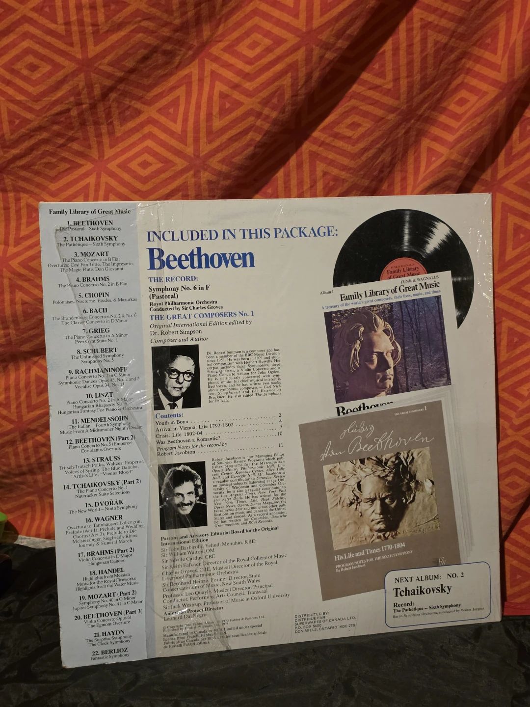 Family Library of Great Music Beethoven Vinyl Record Album - photo 3