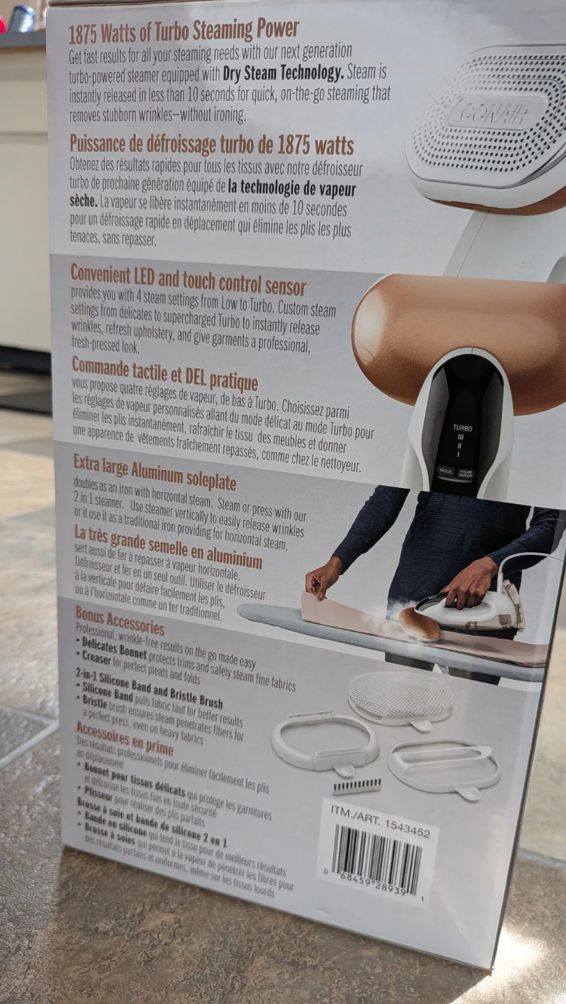 Conair Turbo ExtremeSteam Steam & Iron 2-in-1 with Turbo - photo 4