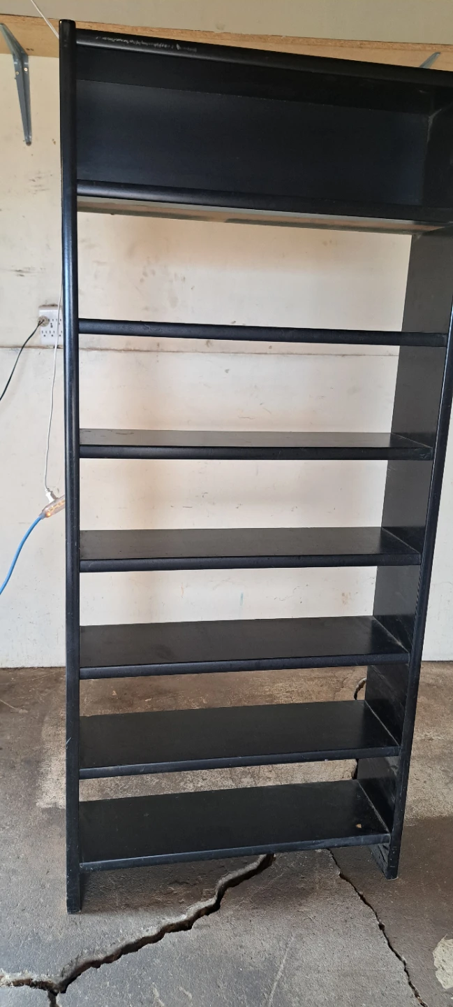 Black 6-Shelf Bookshelf - photo 4