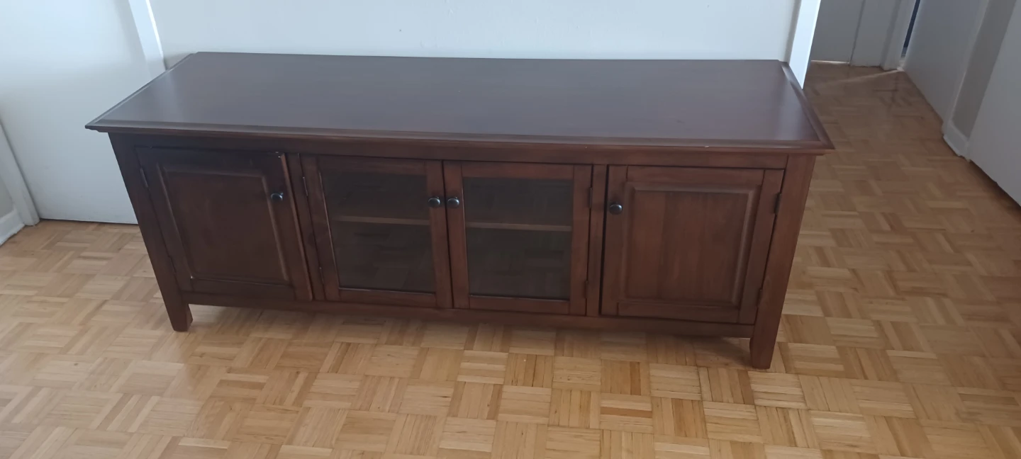 Rustic Solid Wood TV Stand. - photo 2