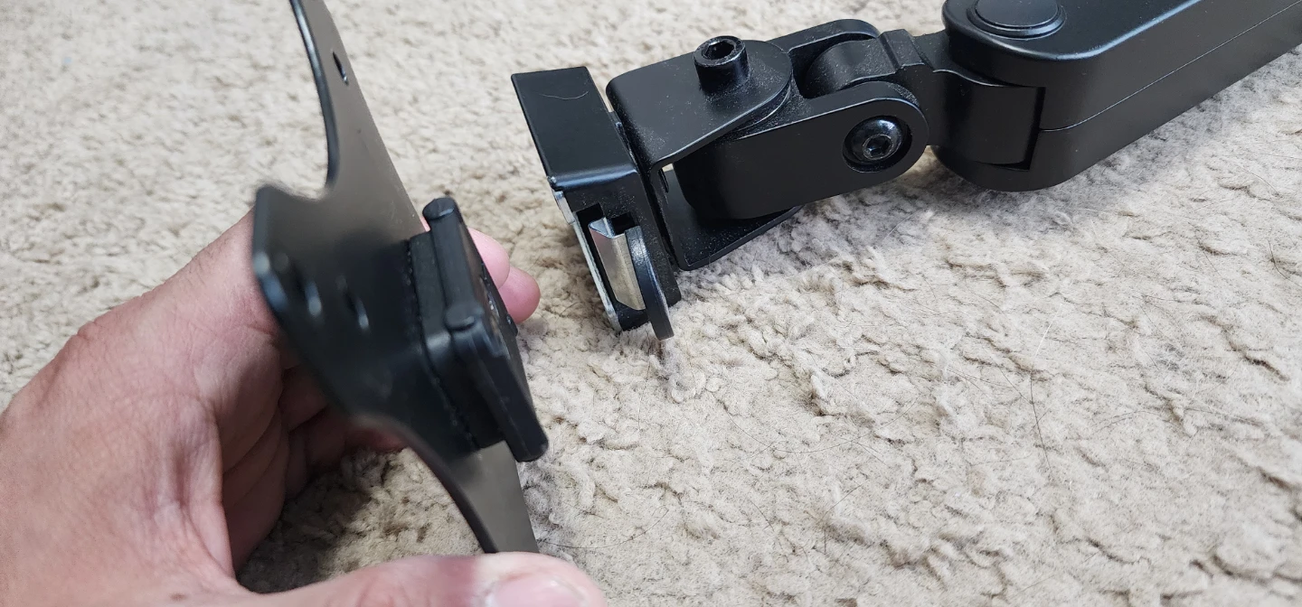 Black Adjustable Monitor Desk Mount Stand - photo 2