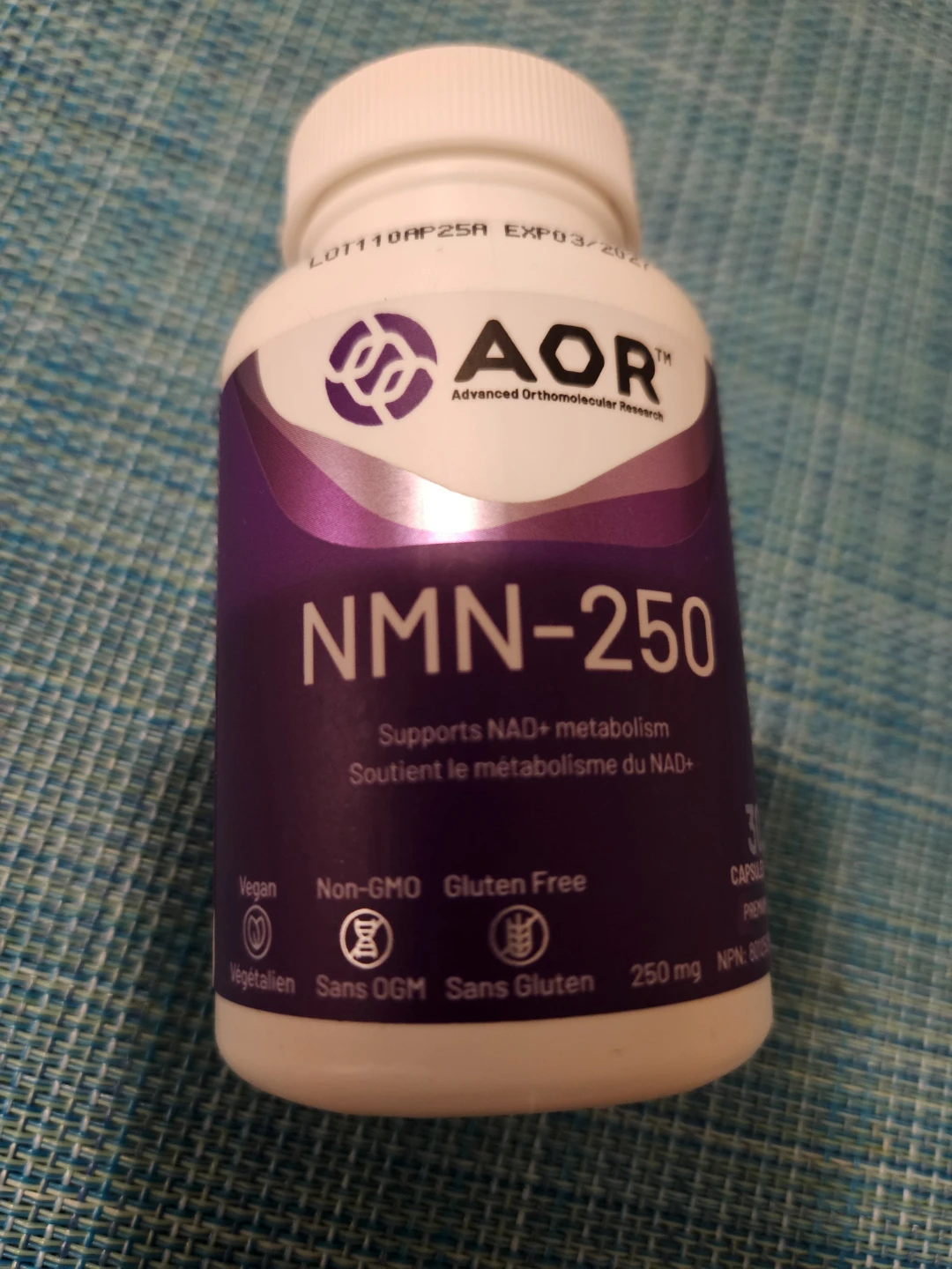 AOR NMN-250 Supplement - 30 Capsules - photo 2