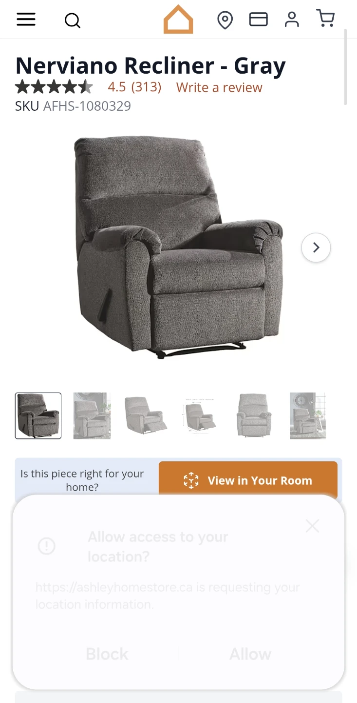 Nerviano Recliner - Gray ashleys electric recliner - photo 3