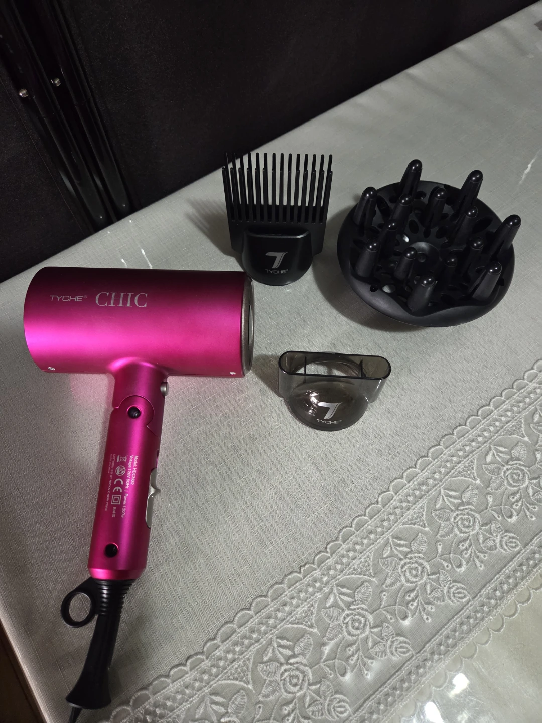 Tyche Chic 1200W Professional Hair Dryer with Attachments