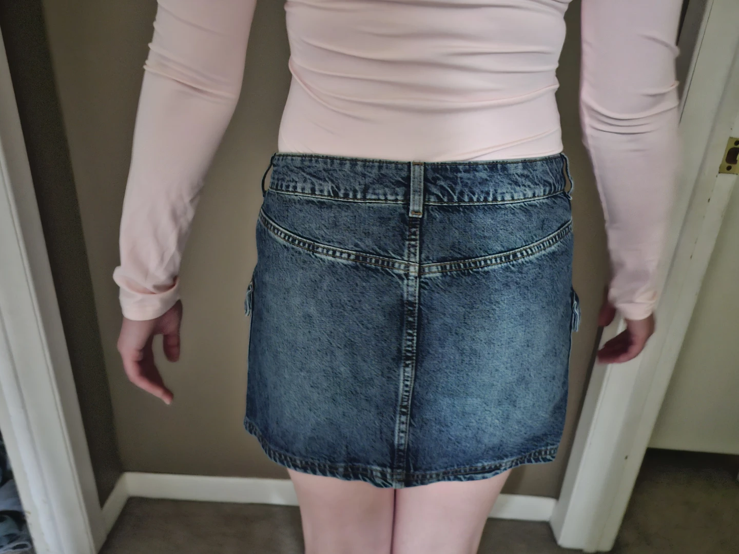 Blue Denim Mini Skirt - photo 2