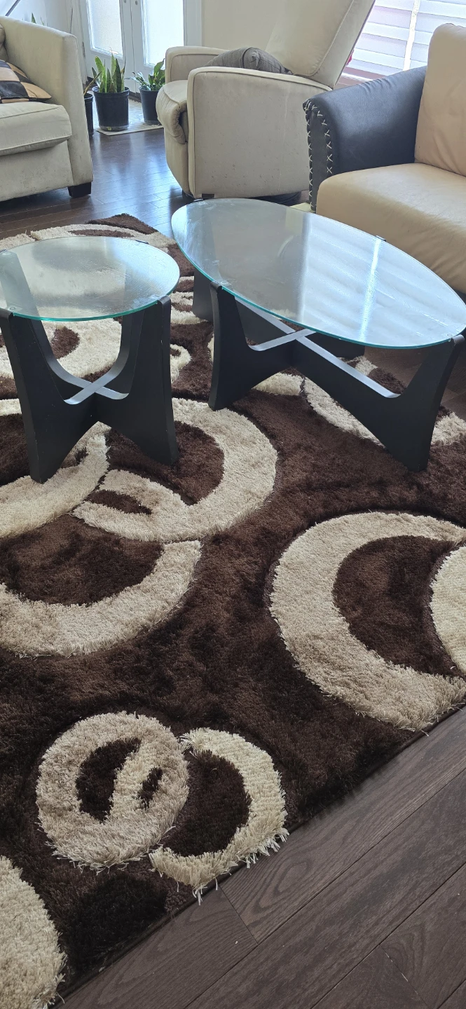 Glass Top Coffee and End Table Set