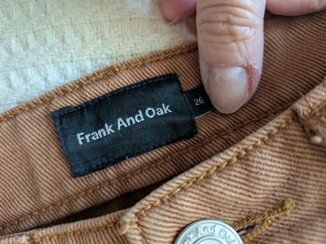 Frank And Oak Wide Leg Jeans - Brown/terra cotta - photo 2