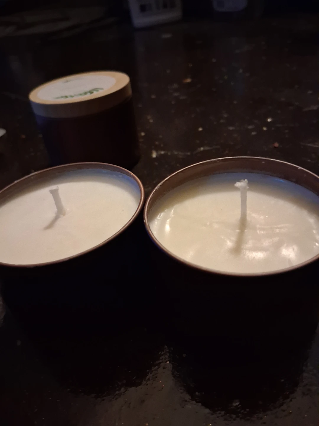 Lightly scented candles