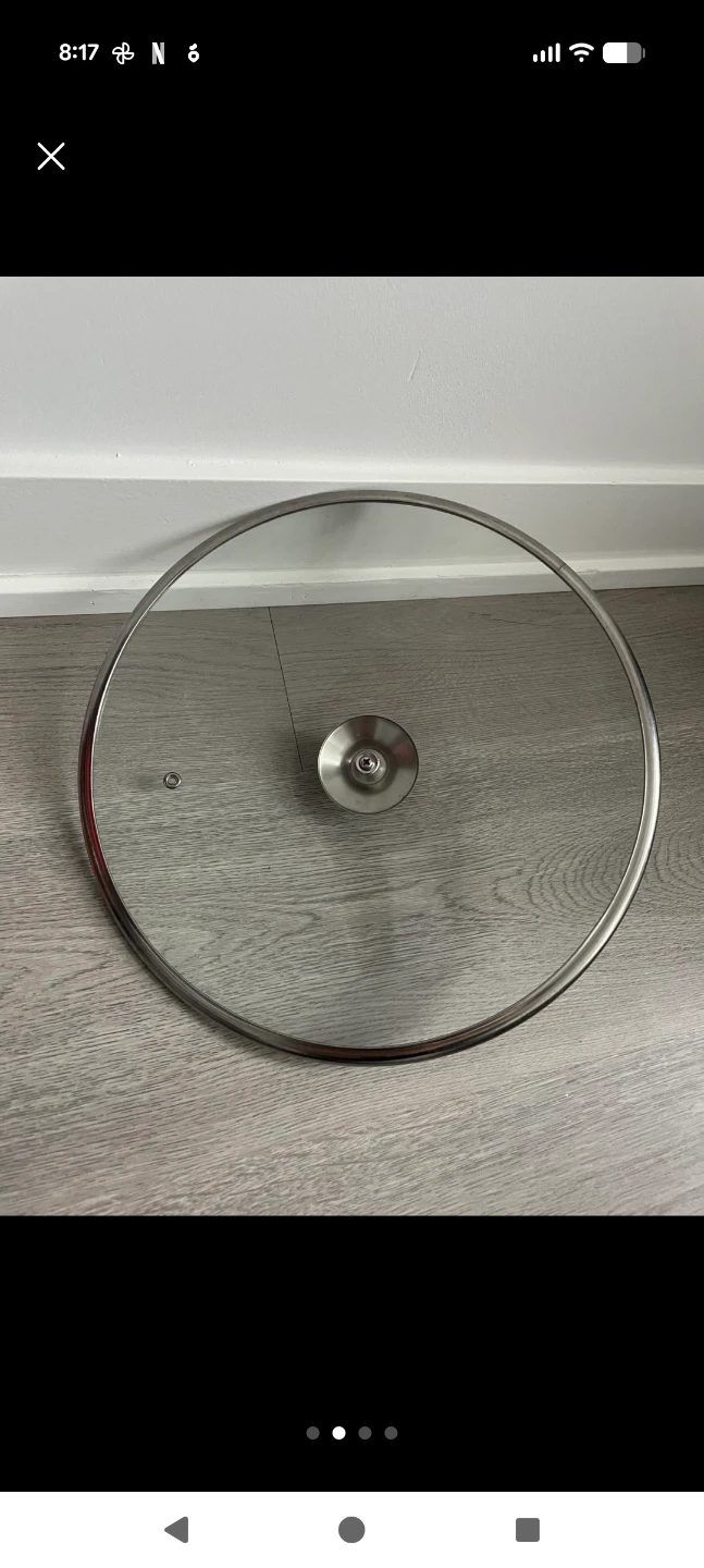 13-inch Glass Pot Lid with Stainless Steel Rim - photo 2