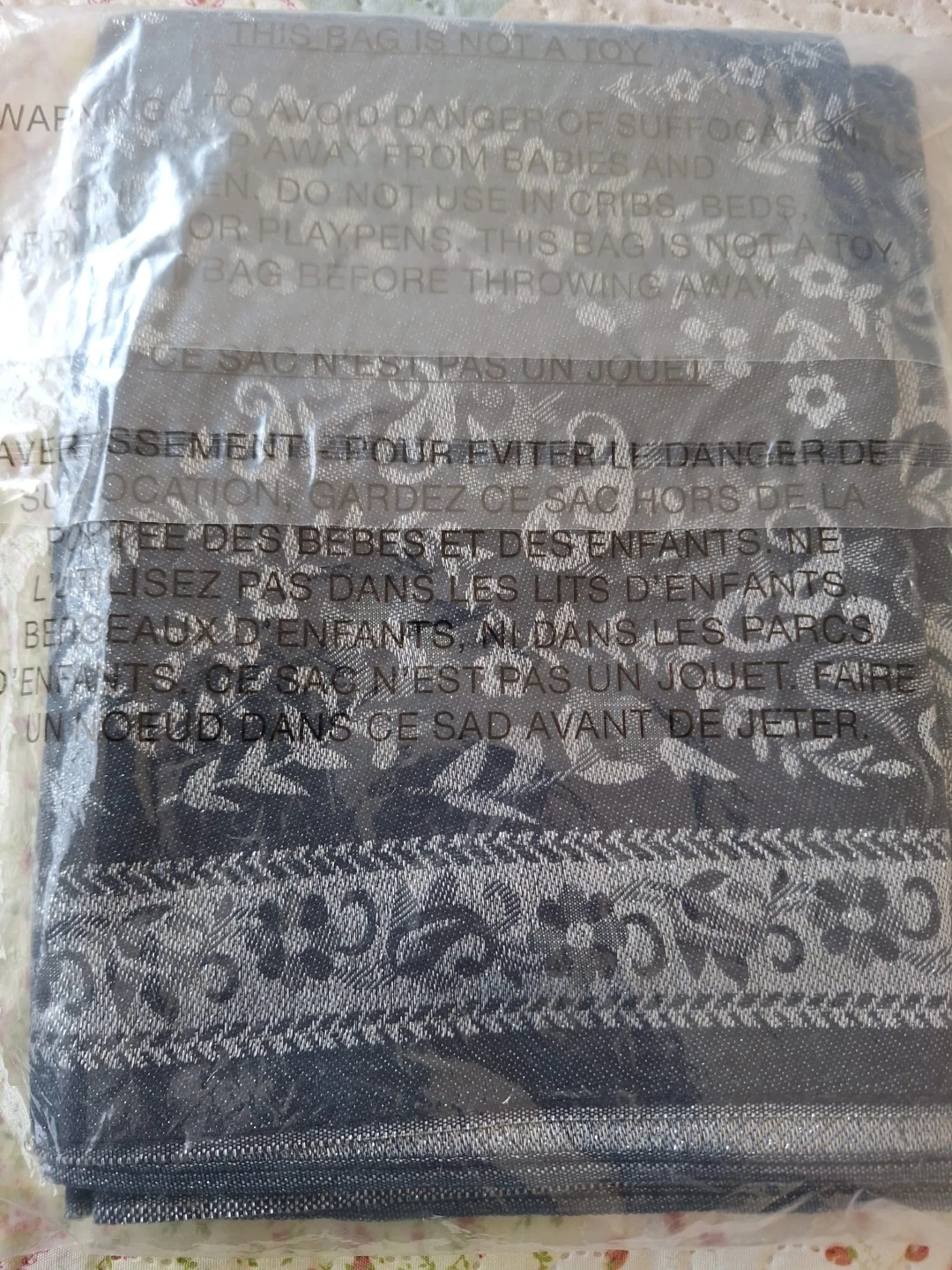 Black and Silver Patterned Shawl / Wrap - photo 3