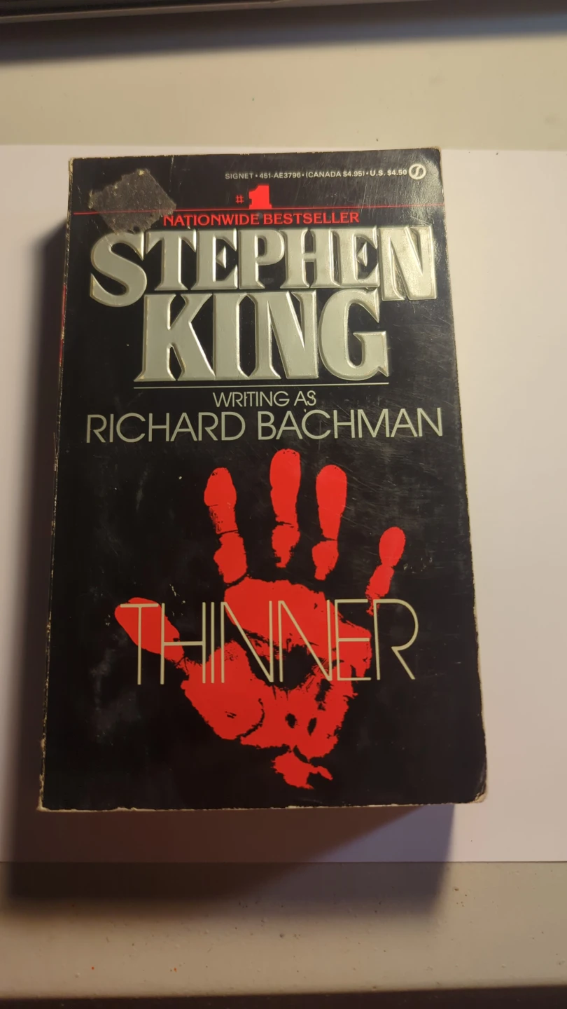 Stephen King's Thinner Paperback Book vintage 1984