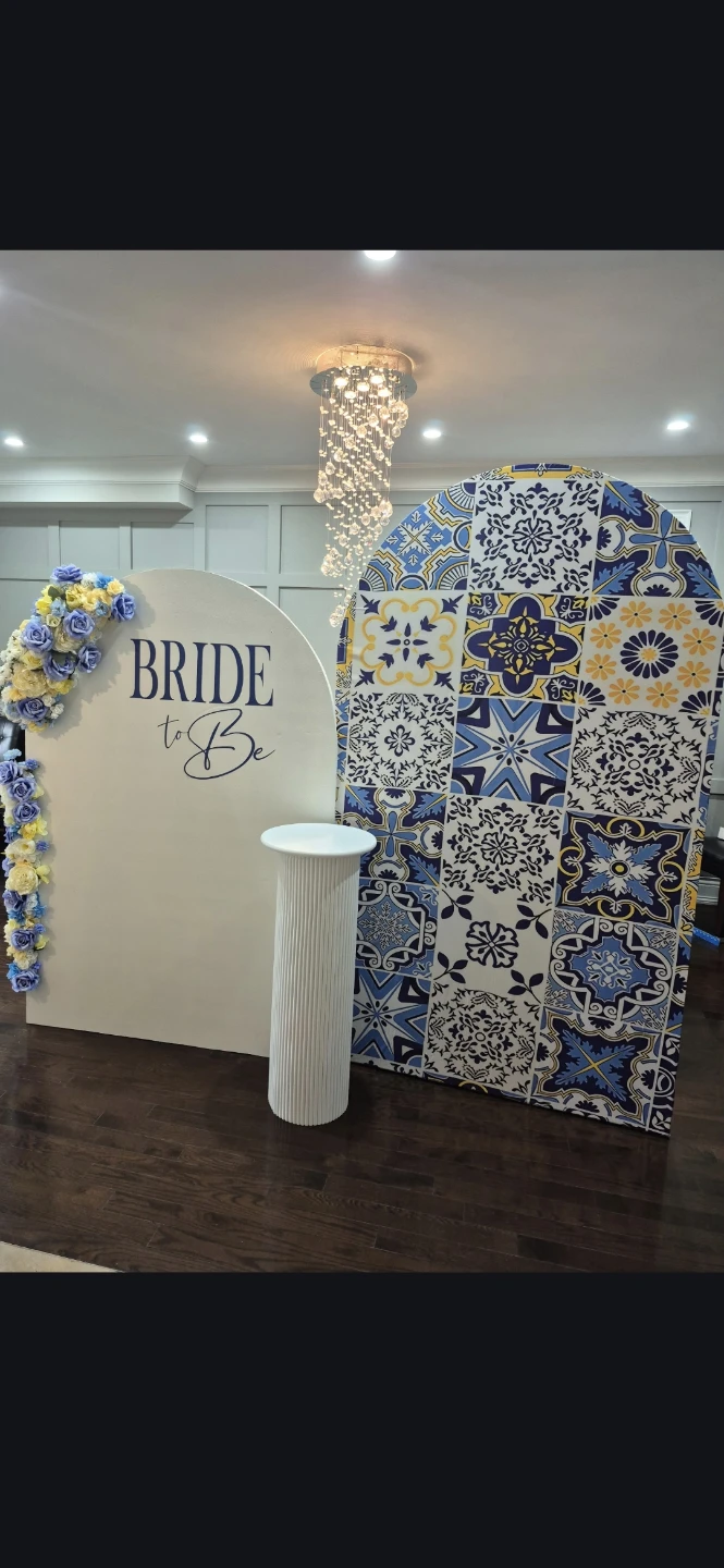 Bride to Be Arch with Floral Decor