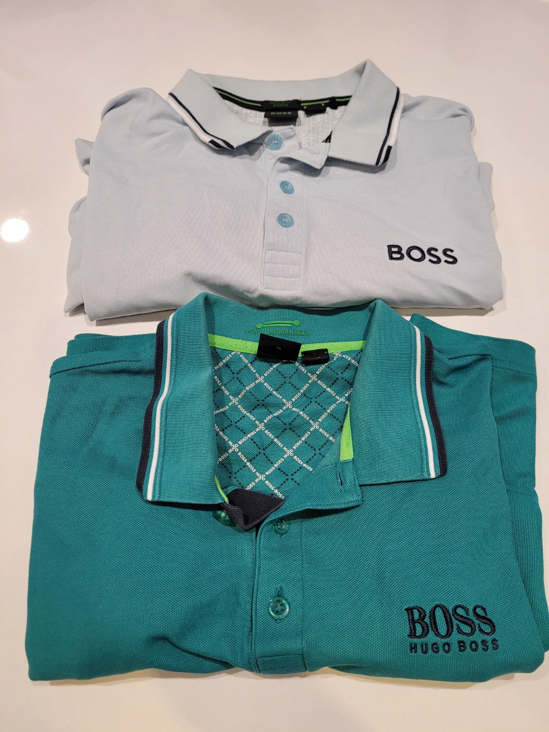 BOSS Hugo Boss Men's Polo Shirts (2) - Blue & Green