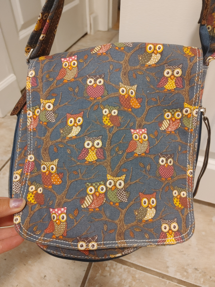 Owl print Crossbody Bag