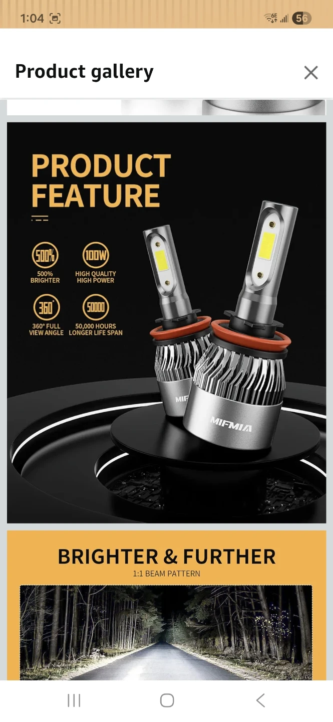 MIFMIA H11 LED Headlight Bulbs (Pair) - photo 2