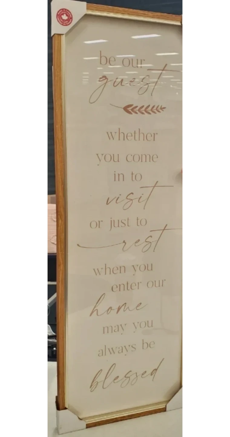 Framed Wall Art - Be Our Guest Quote