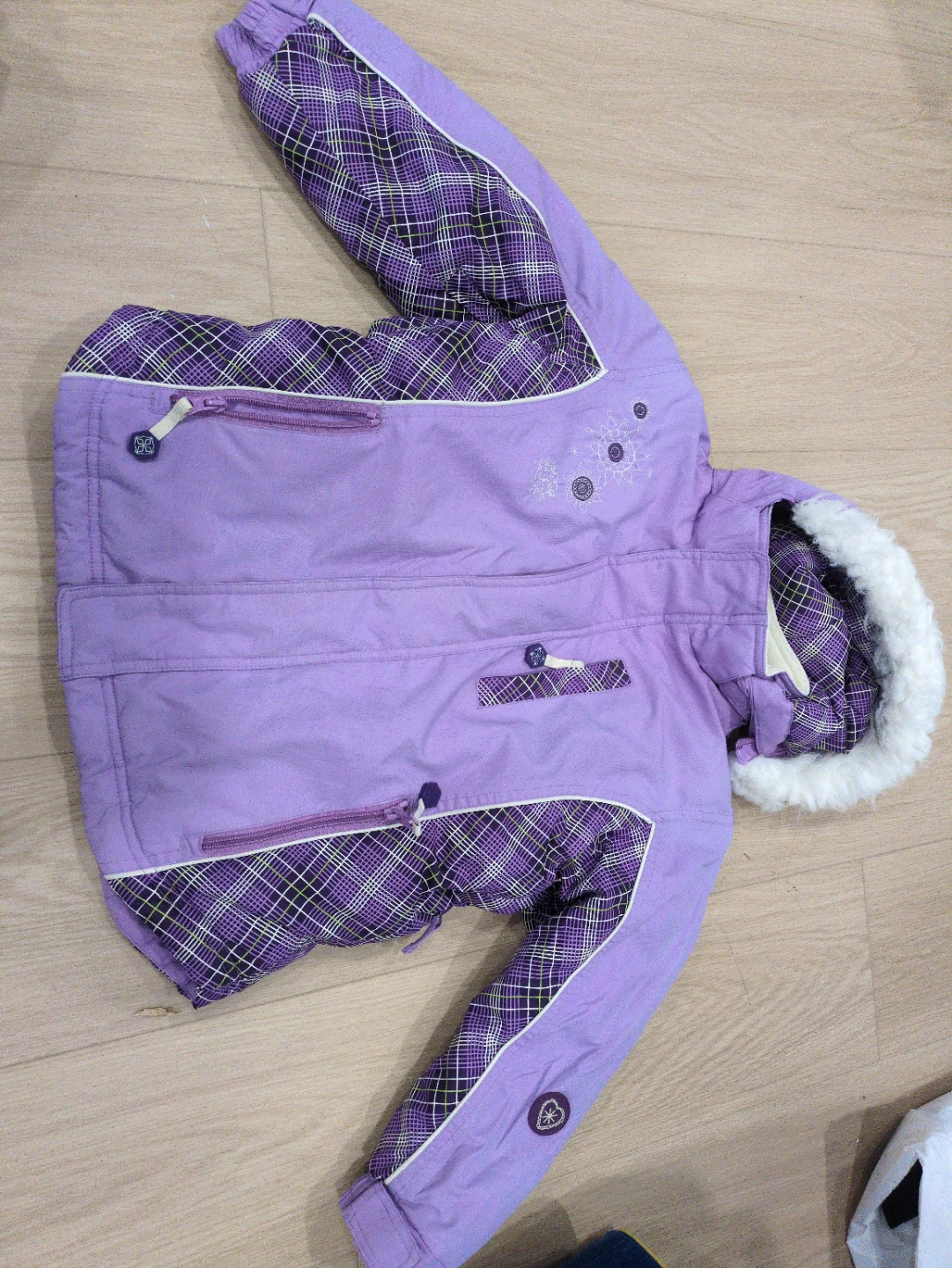 Free: Girls' Purple Plaid Winter Jacket size 5