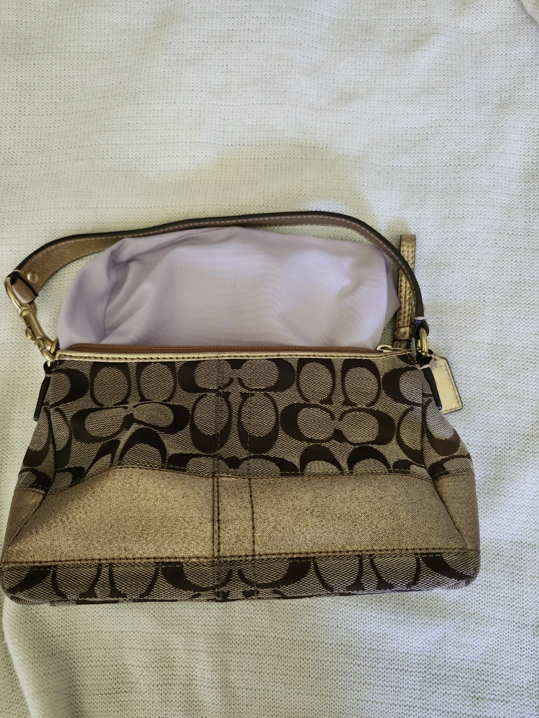 Coach Signature Pattern Wristlet Bag - photo 2