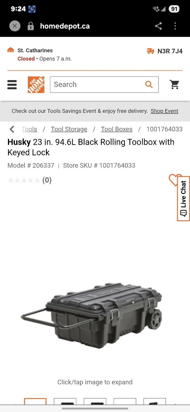Husky 25 Gallon Rolling Tool Box - photo 5