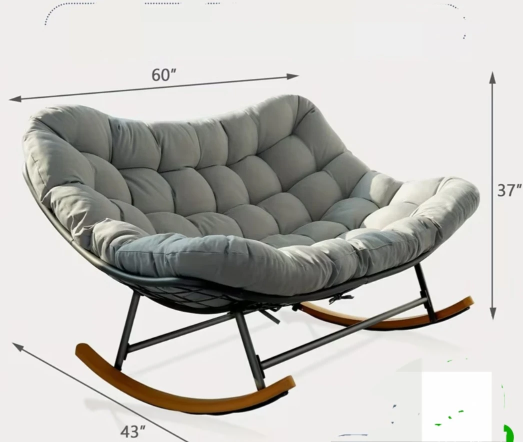 Grey Padded Rocking Chair - photo 2