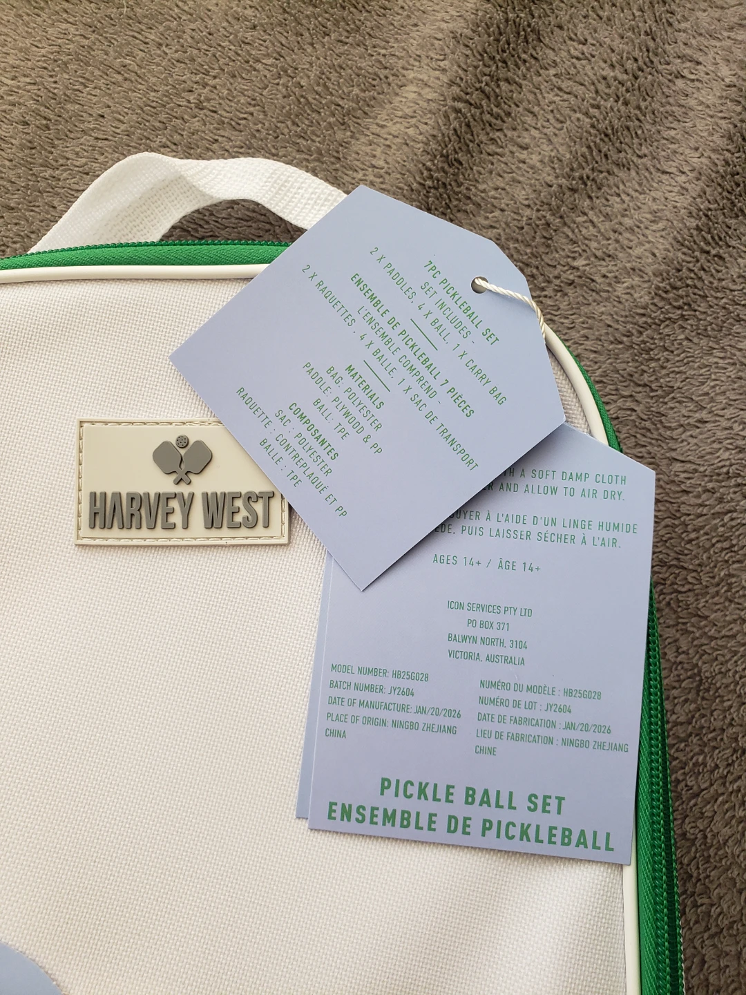 Harvey West Pickleball Set - 2 Paddles, 4 Balls, 1 Bag - photo 2