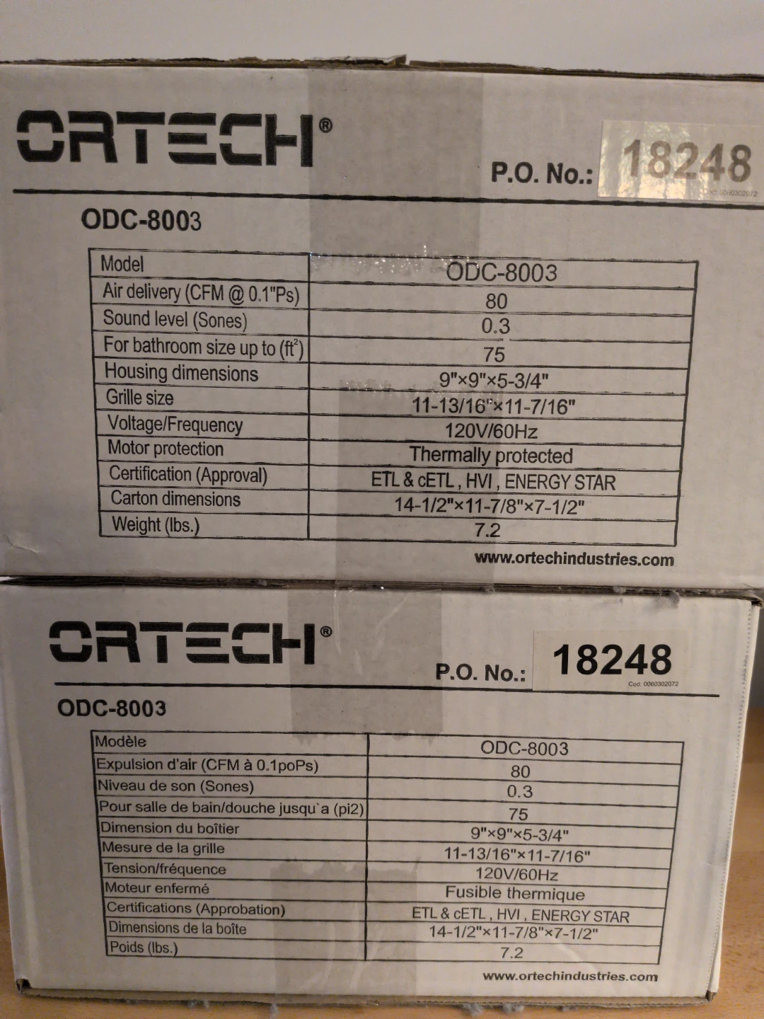 ORTECH Ventilation Fan ODC-8003 - photo 2