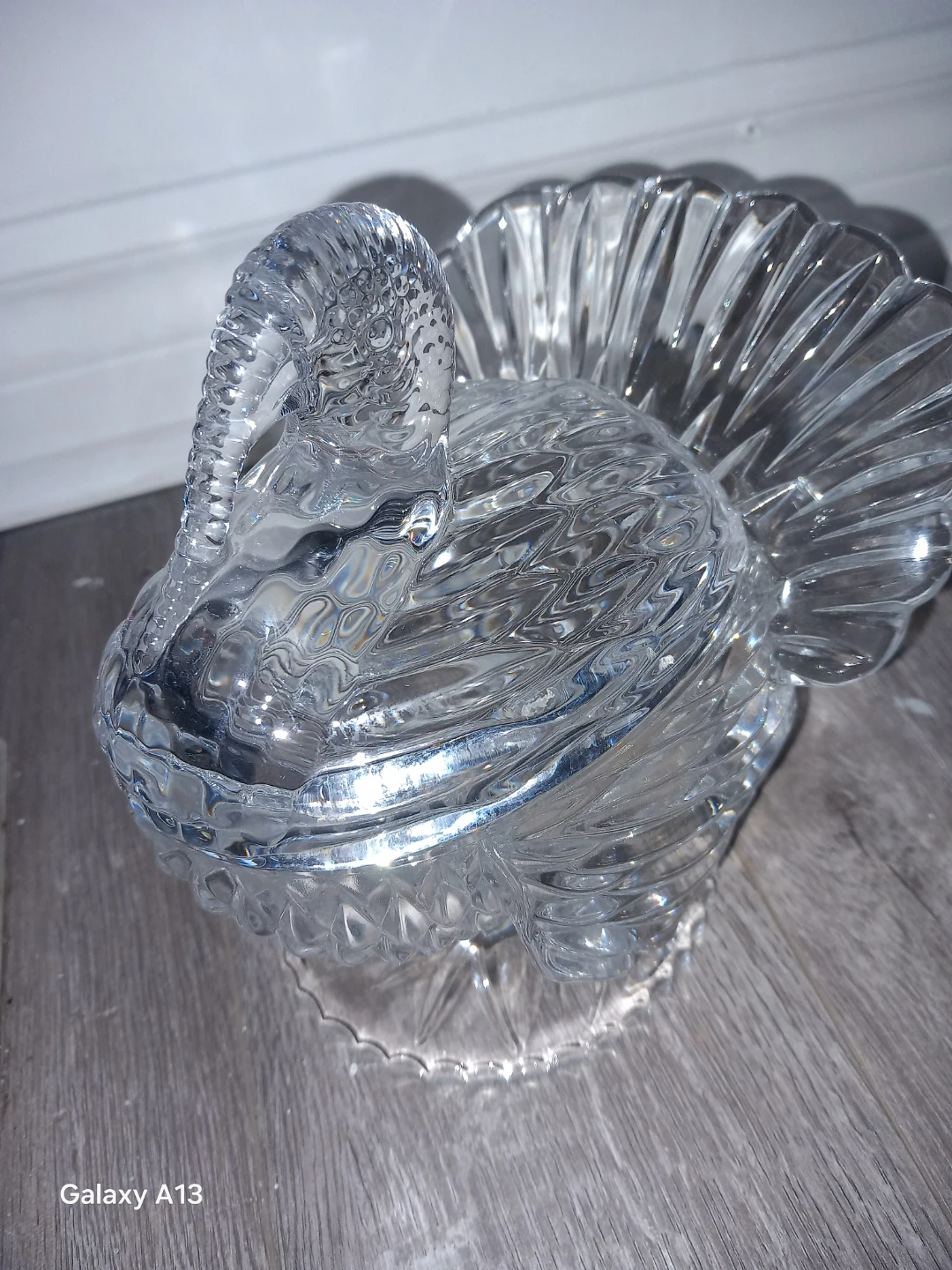 Crystal Glass Turkey Candy Dish