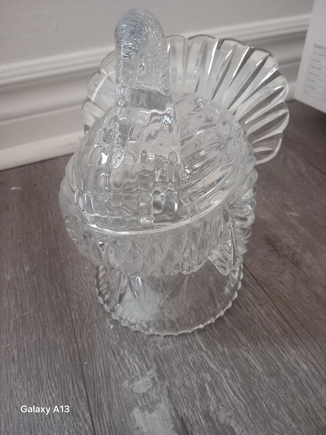 Crystal Glass Turkey Candy Dish - photo 5