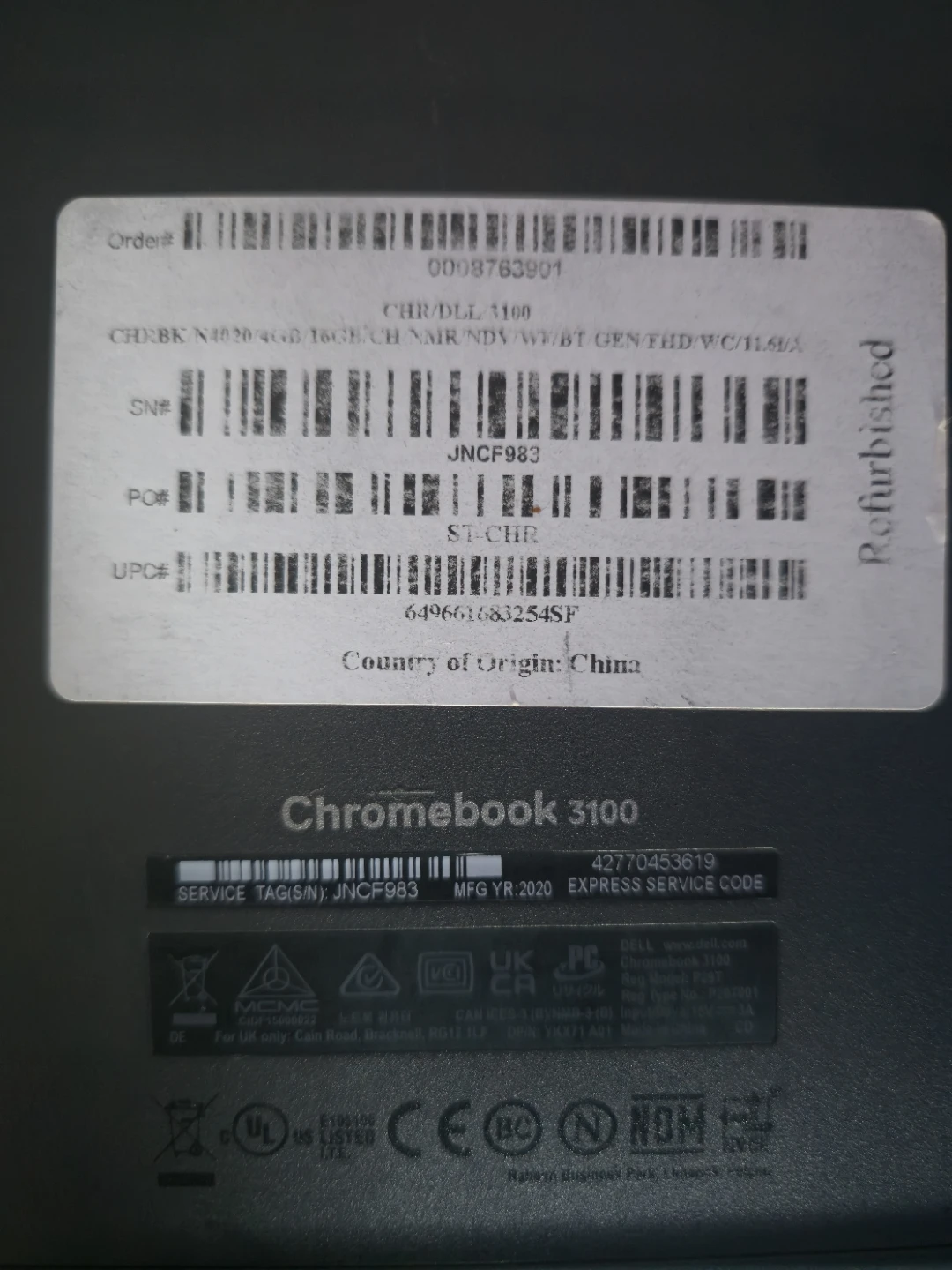 Dell Chromebook 3100 Refurbished - photo 3