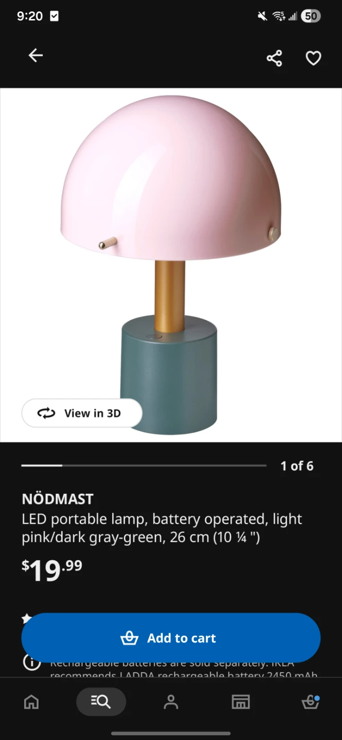 IKEA NÖDMAST LED Portable Lamp
