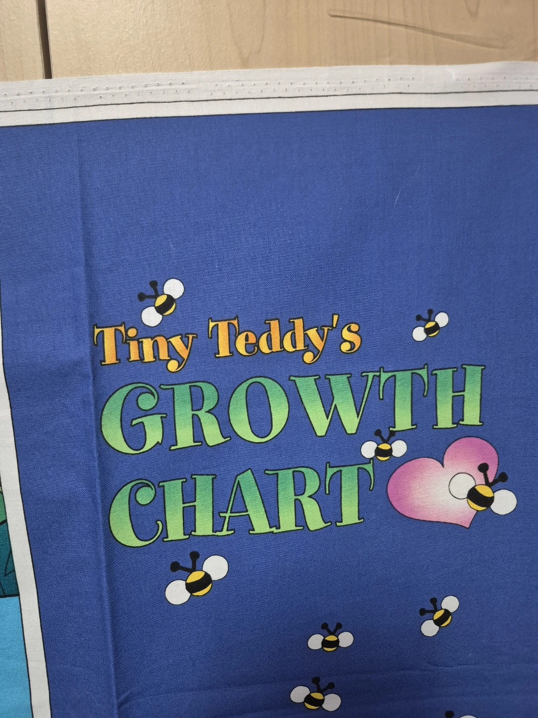 Tiny Teddy's Growth Chart Fabric Panel - photo 3