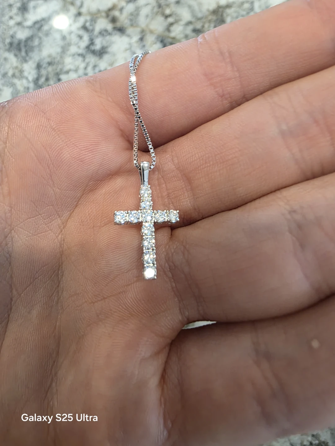 VVS1 Moisanite Cross Necklace 925 sterling silver - photo 5