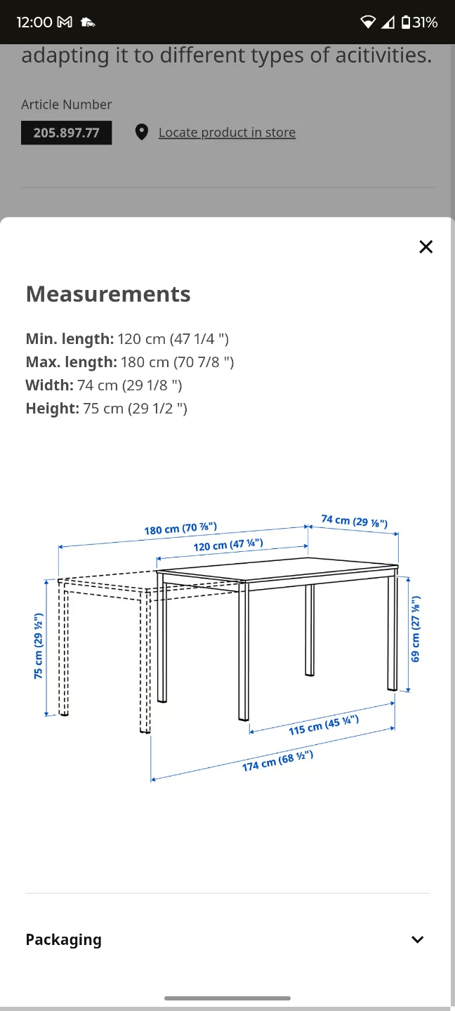 Ikea extentable table - photo 4