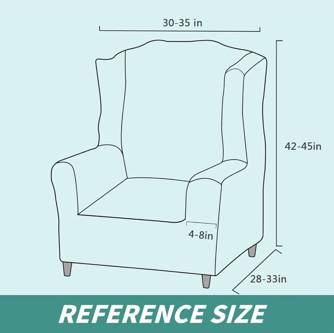 Navy Wingback Chair Slipcover - photo 2