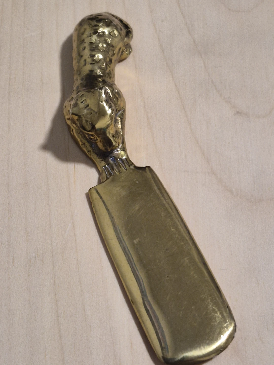 Brass Letter Opener with Animal Handle