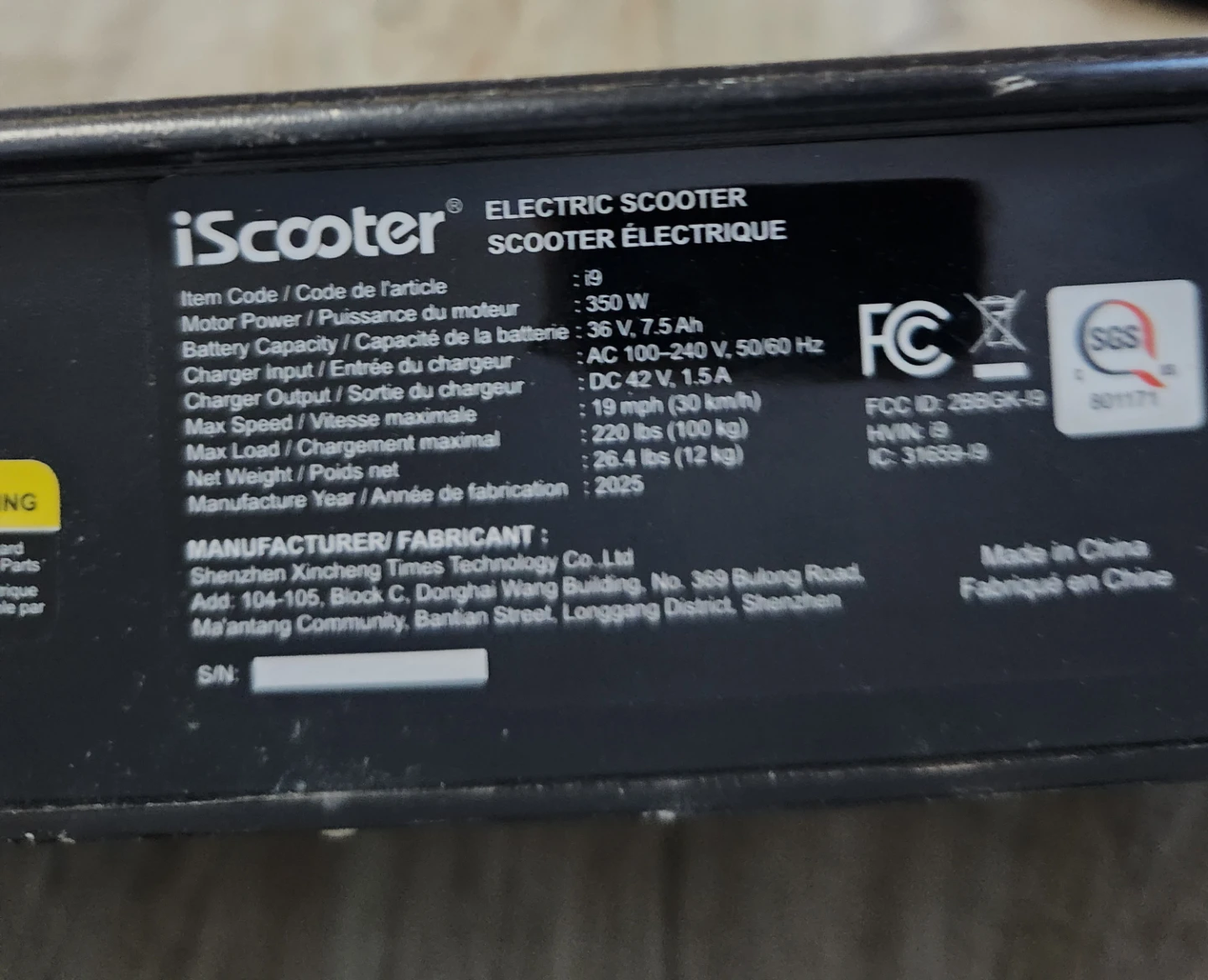 iScooter Electric Scooter i9