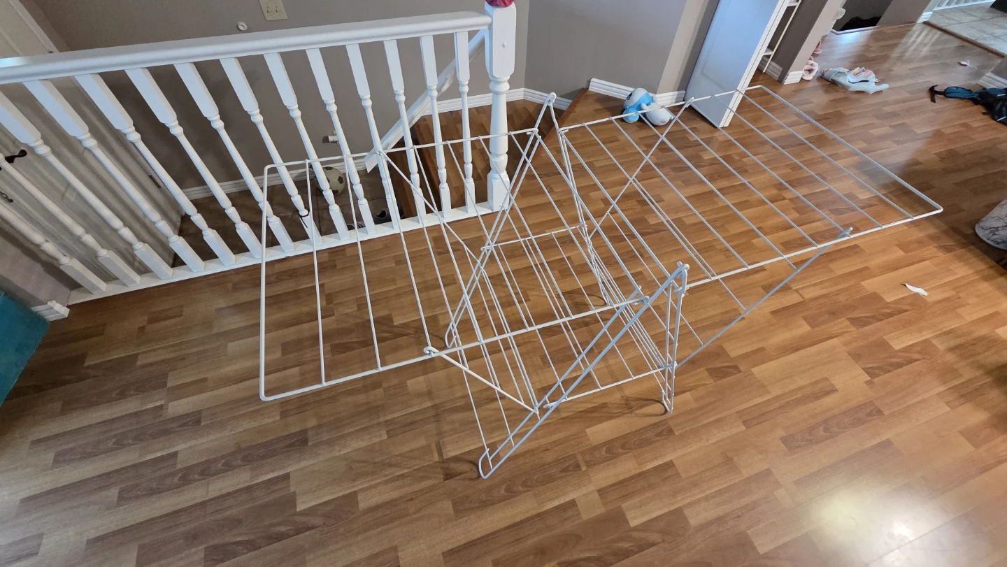 White Metal Folding Drying Rack