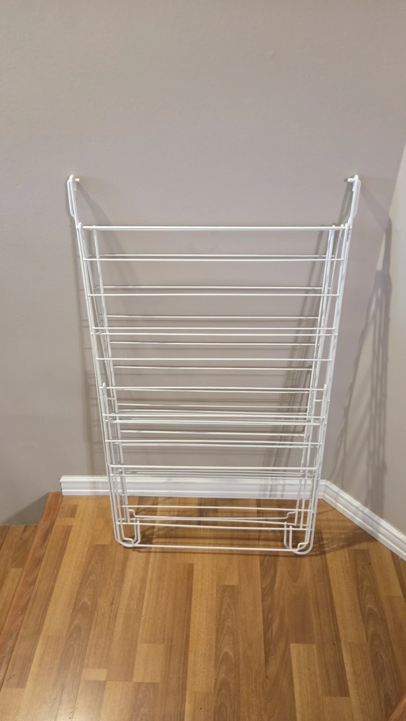 White Metal Folding Drying Rack - photo 3
